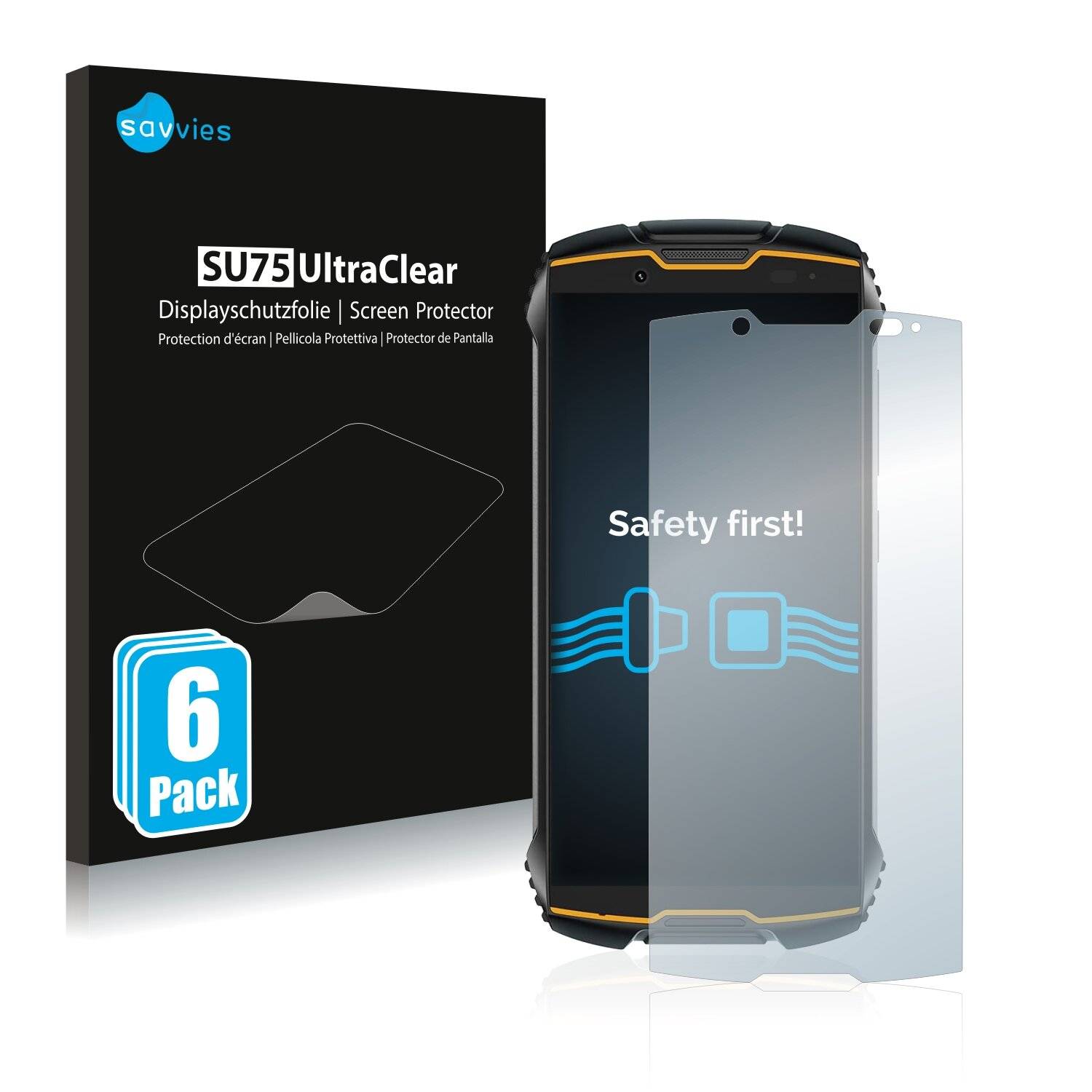 6x Savvies SU75 Displayschutzfolie für Cubot King Kong Mini