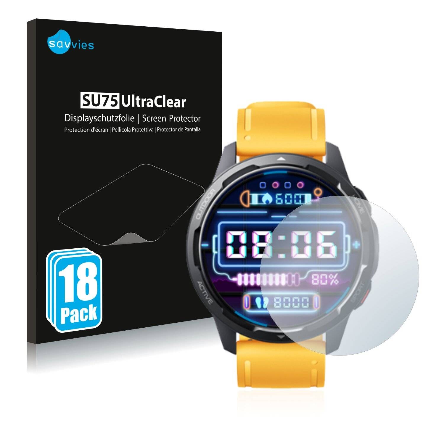 18x Savvies SU75 Displayschutzfolie für Xiaomi Mi Color