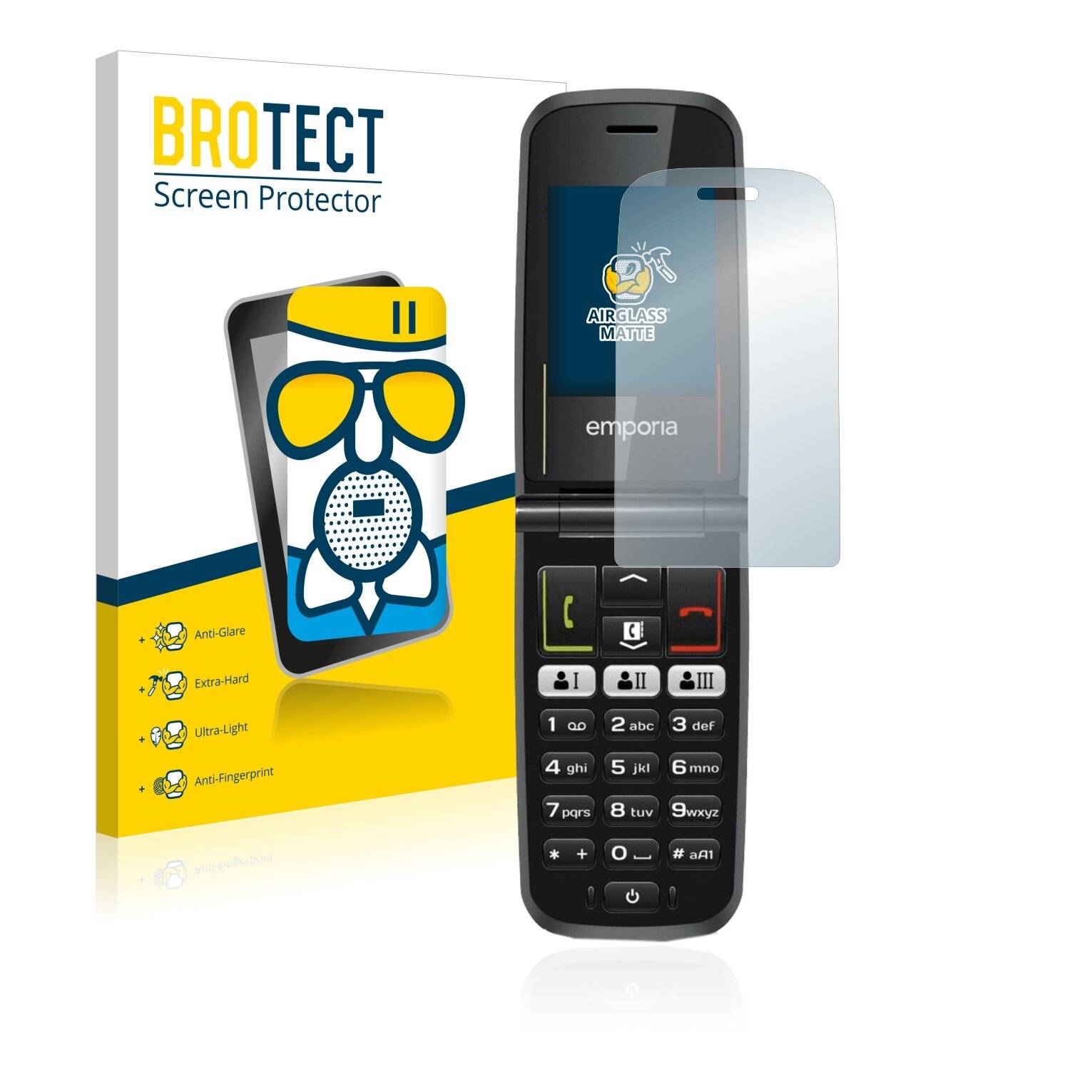 BROTECT AirGlass Matte Schutzglas Folie für Emporia