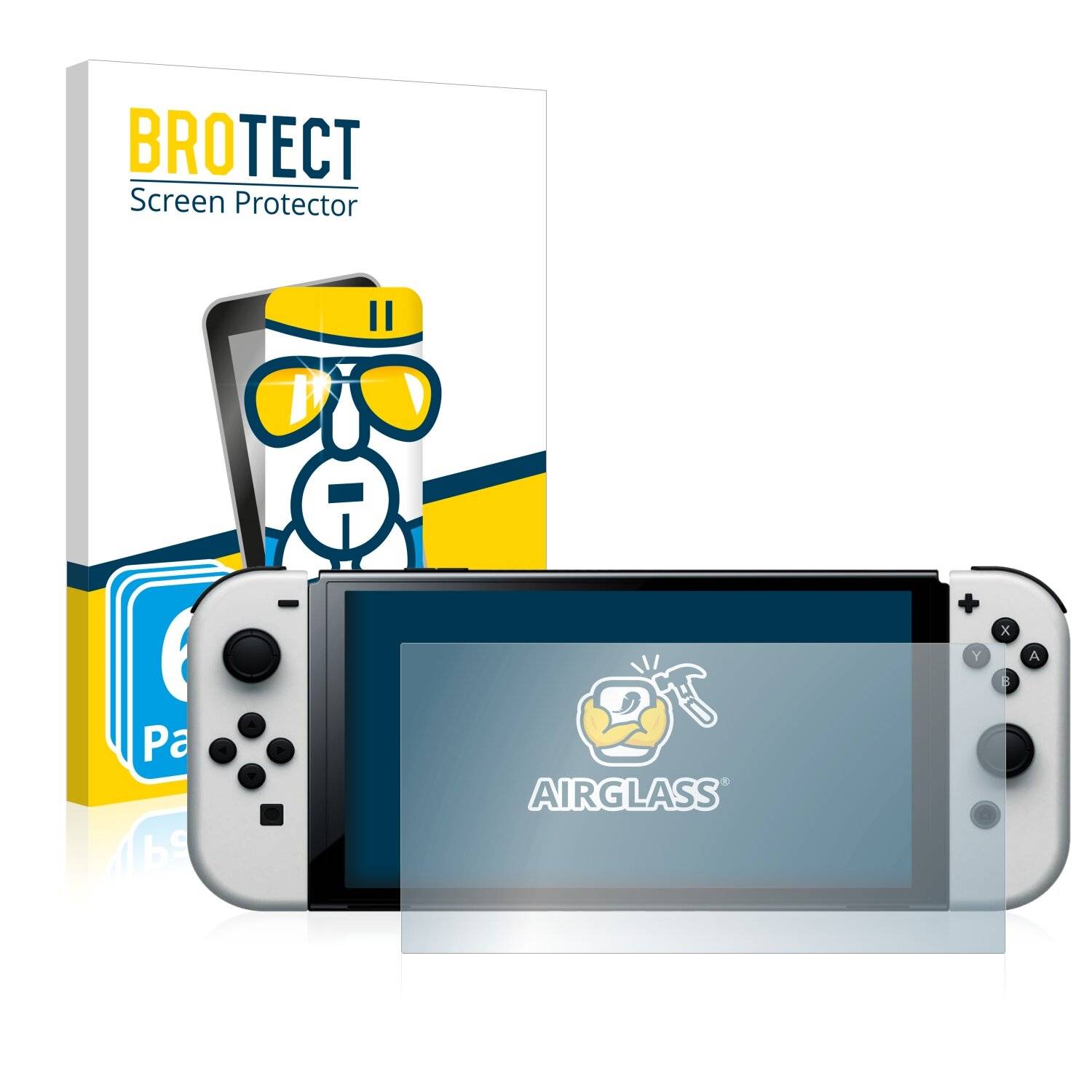 6x BROTECT AirGlass Schutzglas Folie für Nintendo Switch
