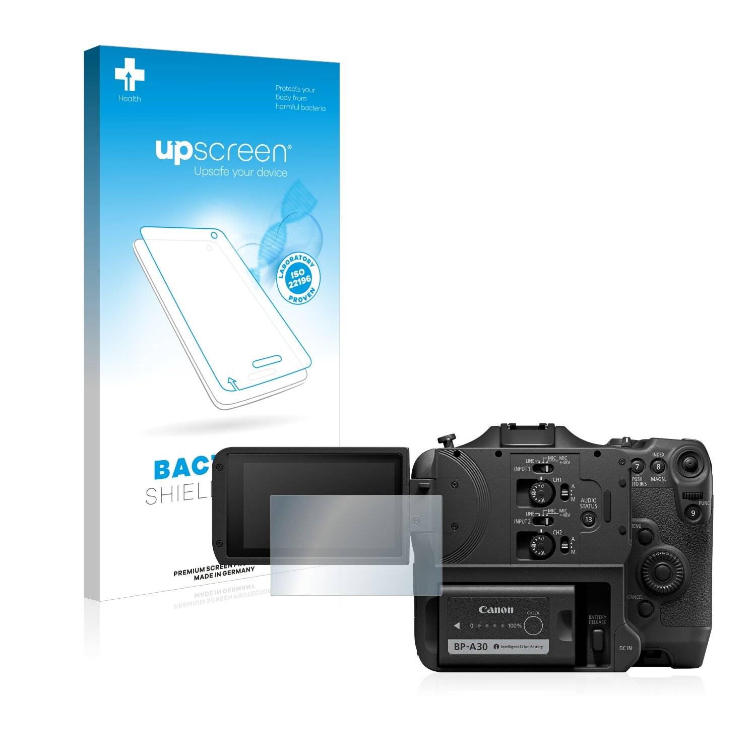 upscreen Bacteria Shield Clear Premium Antibakterielle Displayschutzfolie für Canon EOS