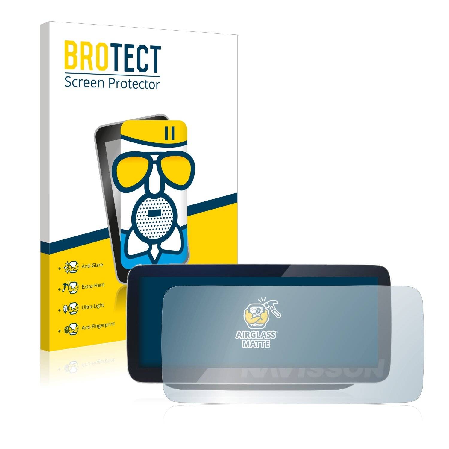 BROTECT AirGlass Matte Schutzglas Folie für Navisson Multimedia System Mercedes