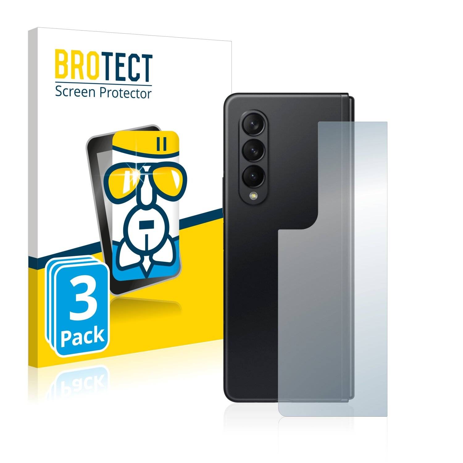 3x BROTECT AirGlass Schutzglas Folie für Samsung Galaxy Z Fold 3 5G