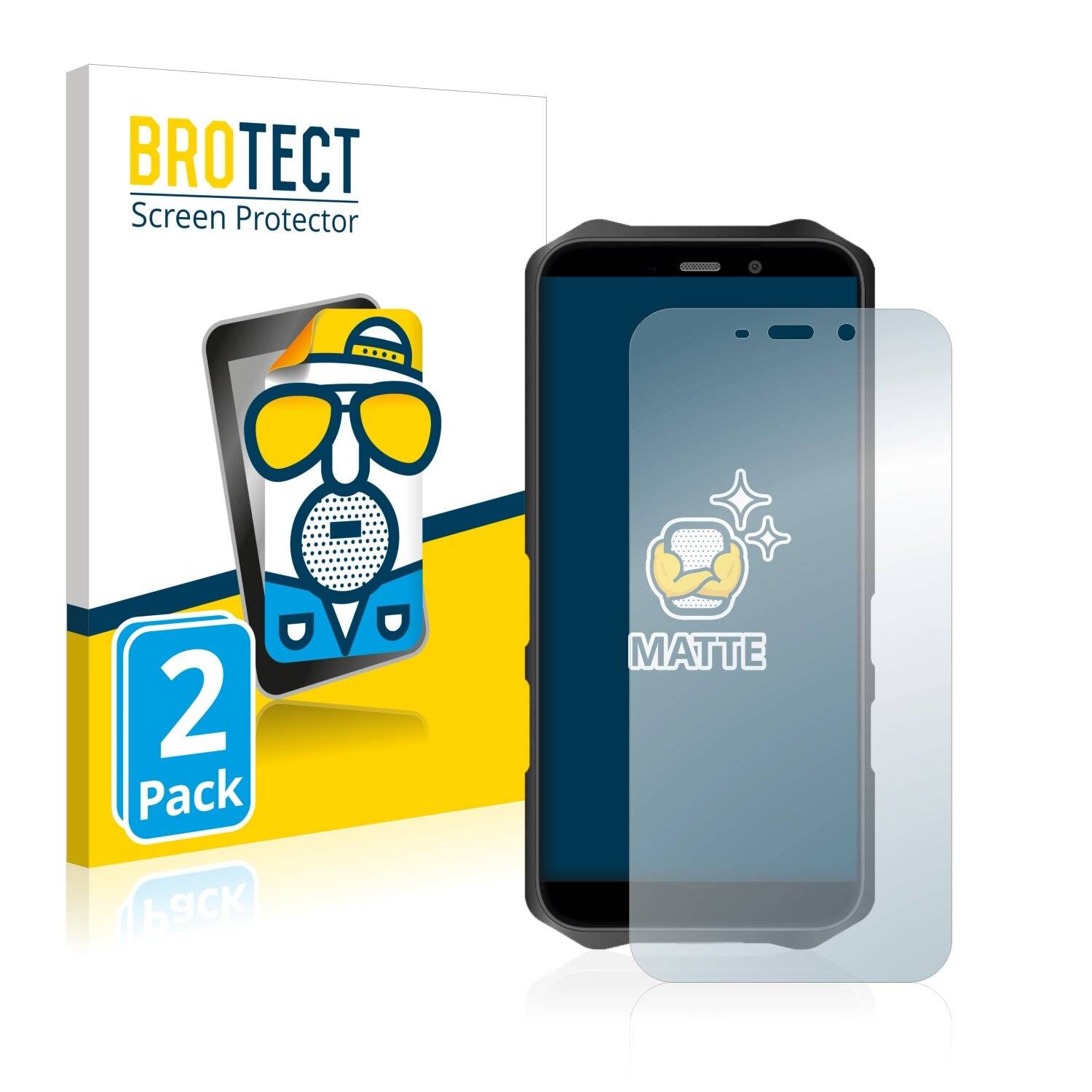 2x BROTECT Matte Displayschutzfolie für Oukitel WP12 Pro - Entspiegelt,