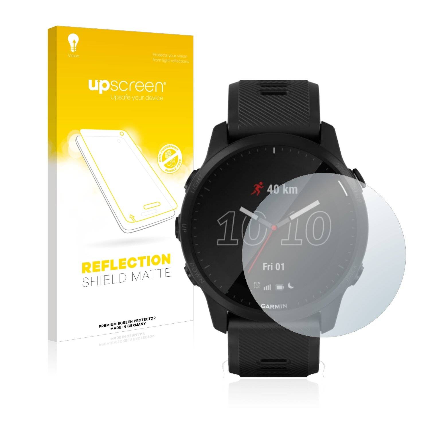 upscreen Reflection Shield Matte Premium Displayschutzfolie für Garmin Forerunner 945