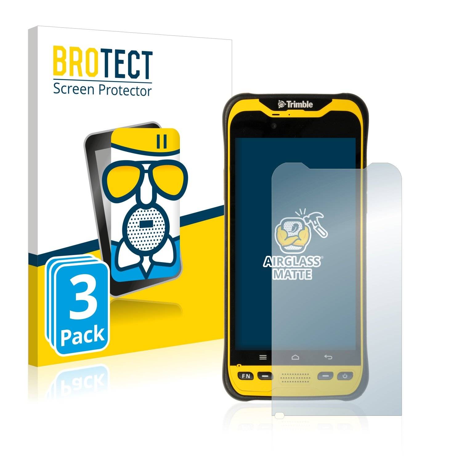 3x BROTECT AirGlass Matte Schutzglas Folie für Trimble