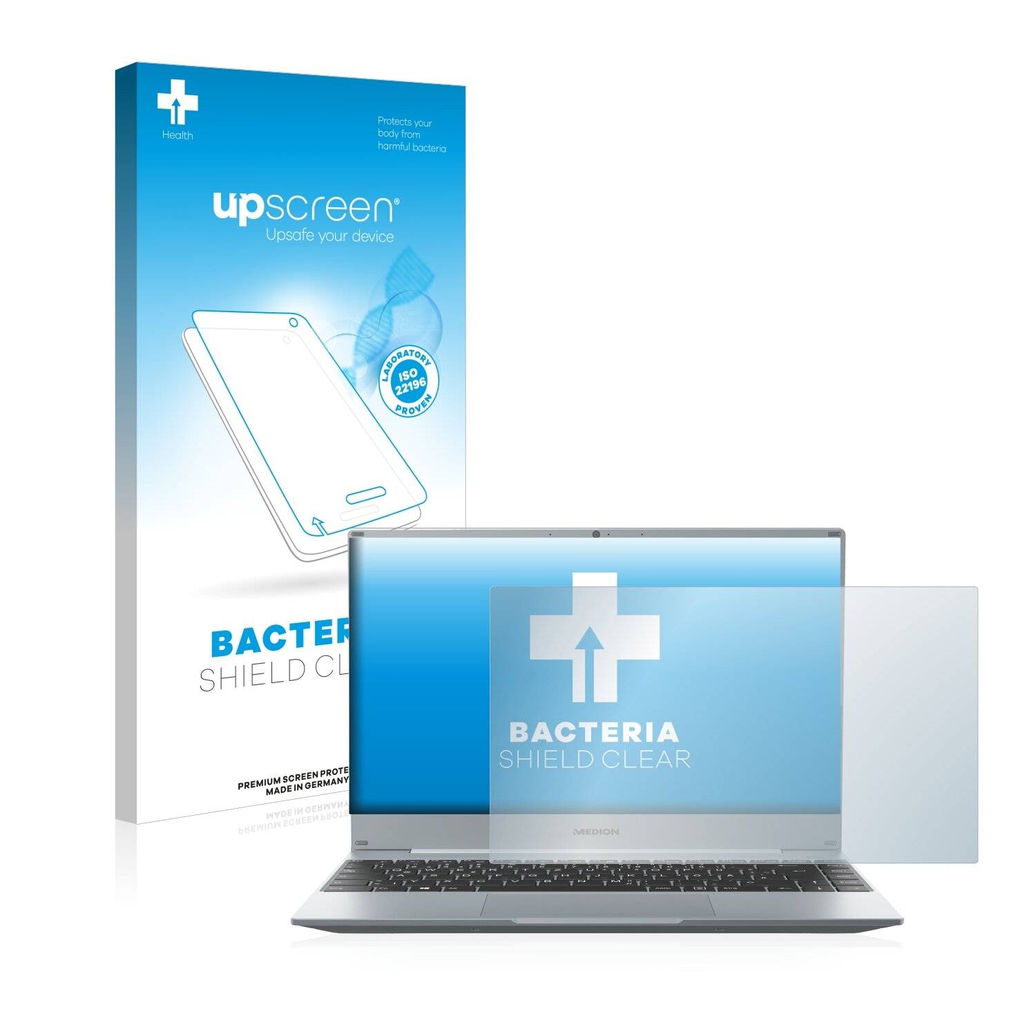 upscreen Bacteria Shield Clear Premium Antibakterielle Displayschutzfolie für Medion Akoya