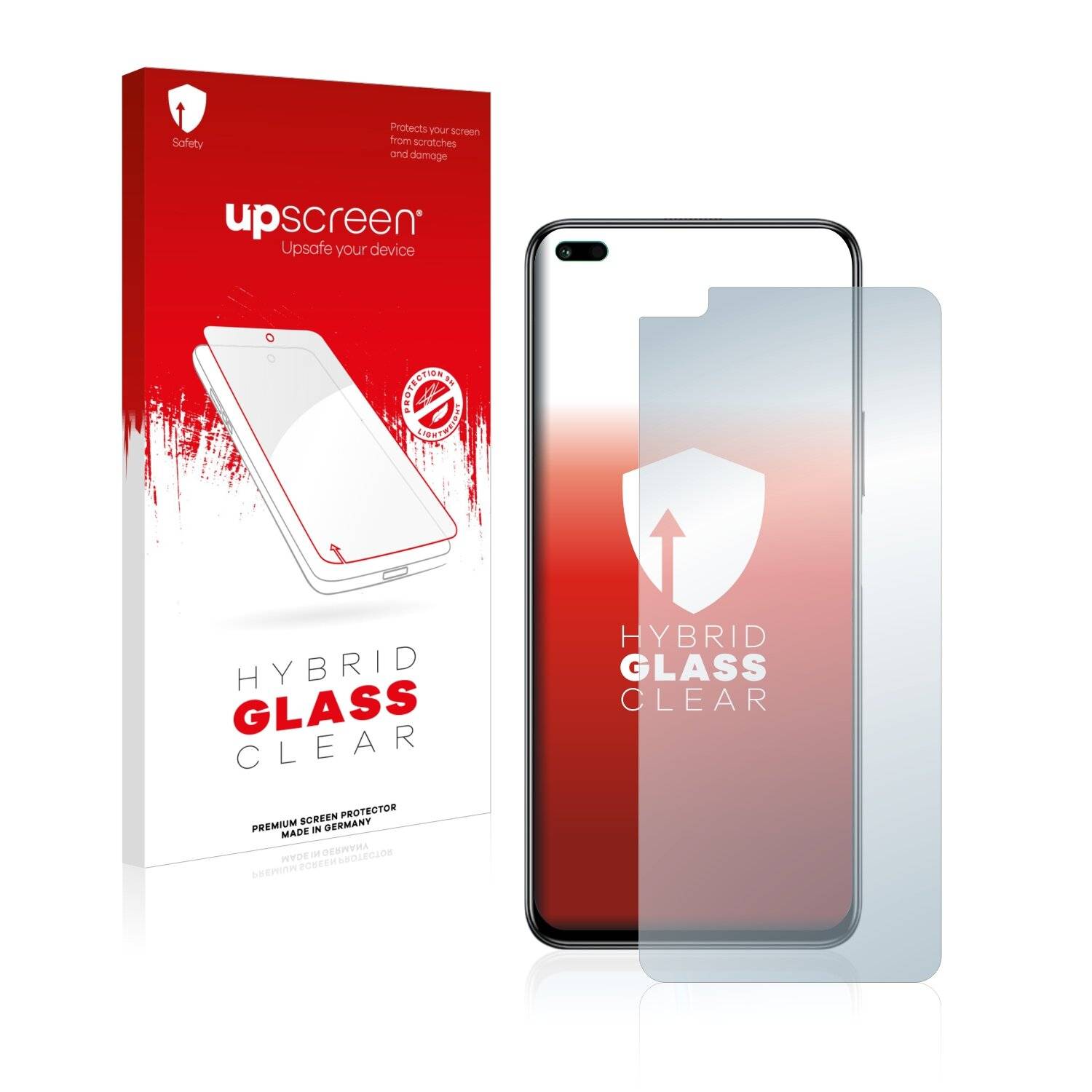 upscreen Hybrid Glass Clear Premium Schutzglas Folie für Honor X20