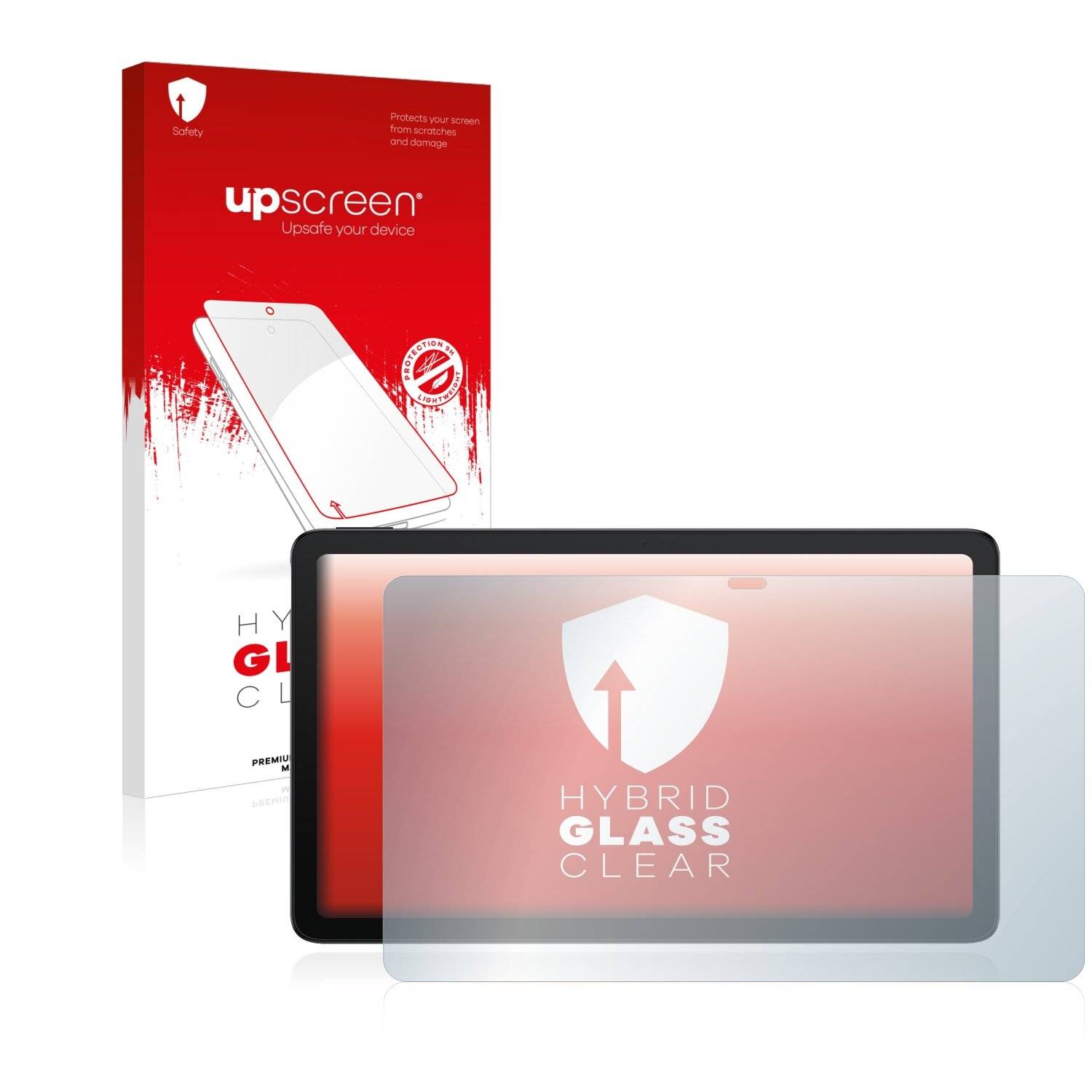 upscreen Hybrid Glass Clear Premium Schutzglas Folie für TCL Tab Pro