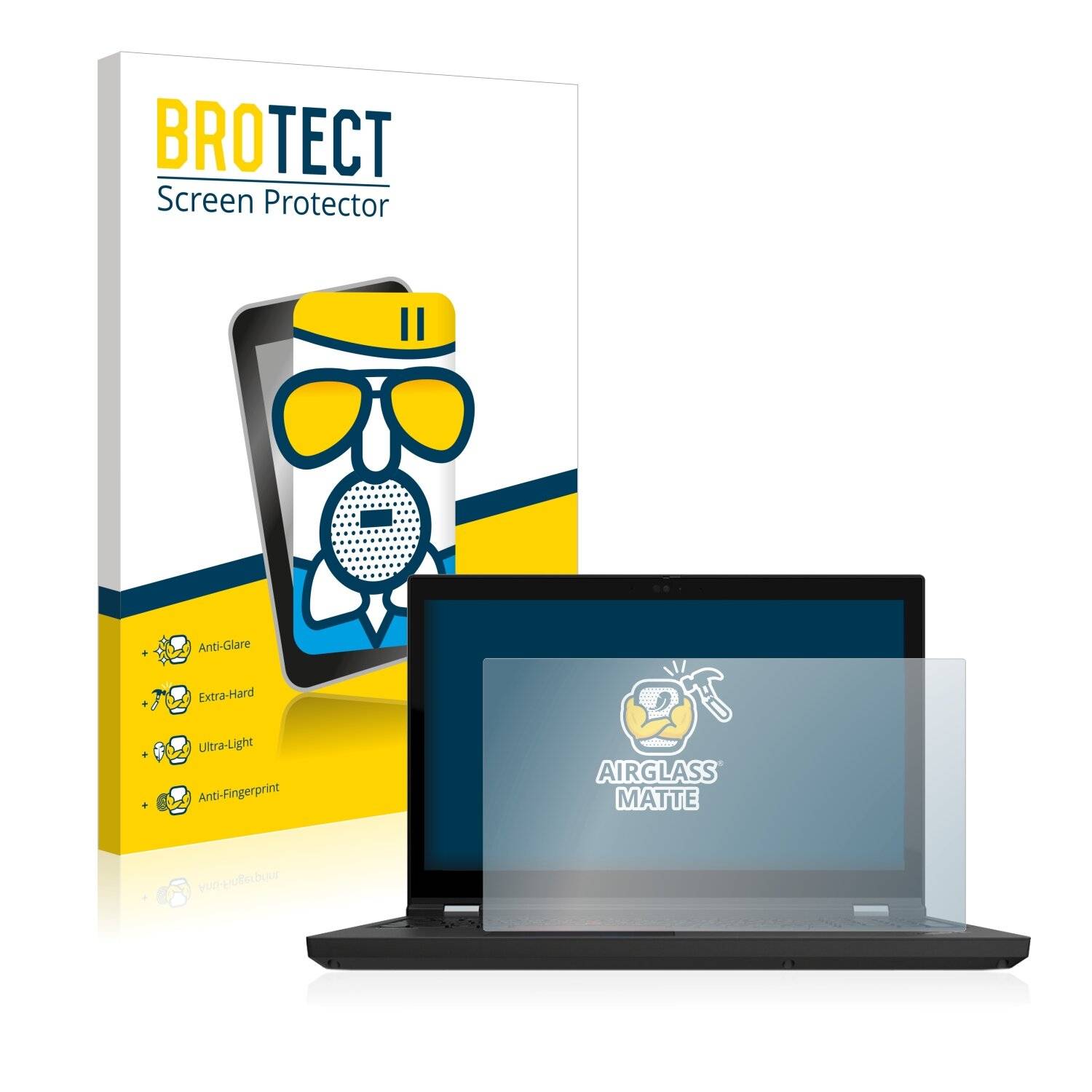 BROTECT AirGlass Matte Schutzglas Folie für Lenovo ThinkPad P15 Gen