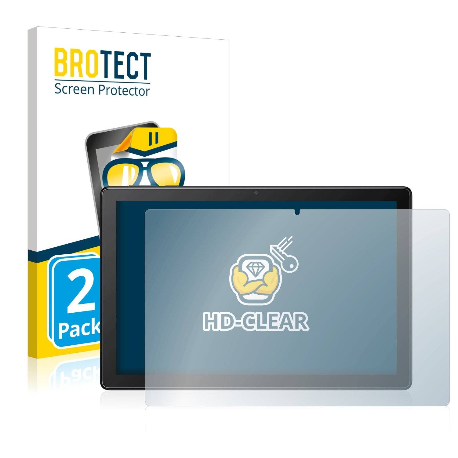2x BROTECT HD-Clear Displayschutzfolie für Alcatel 3T 10 4G