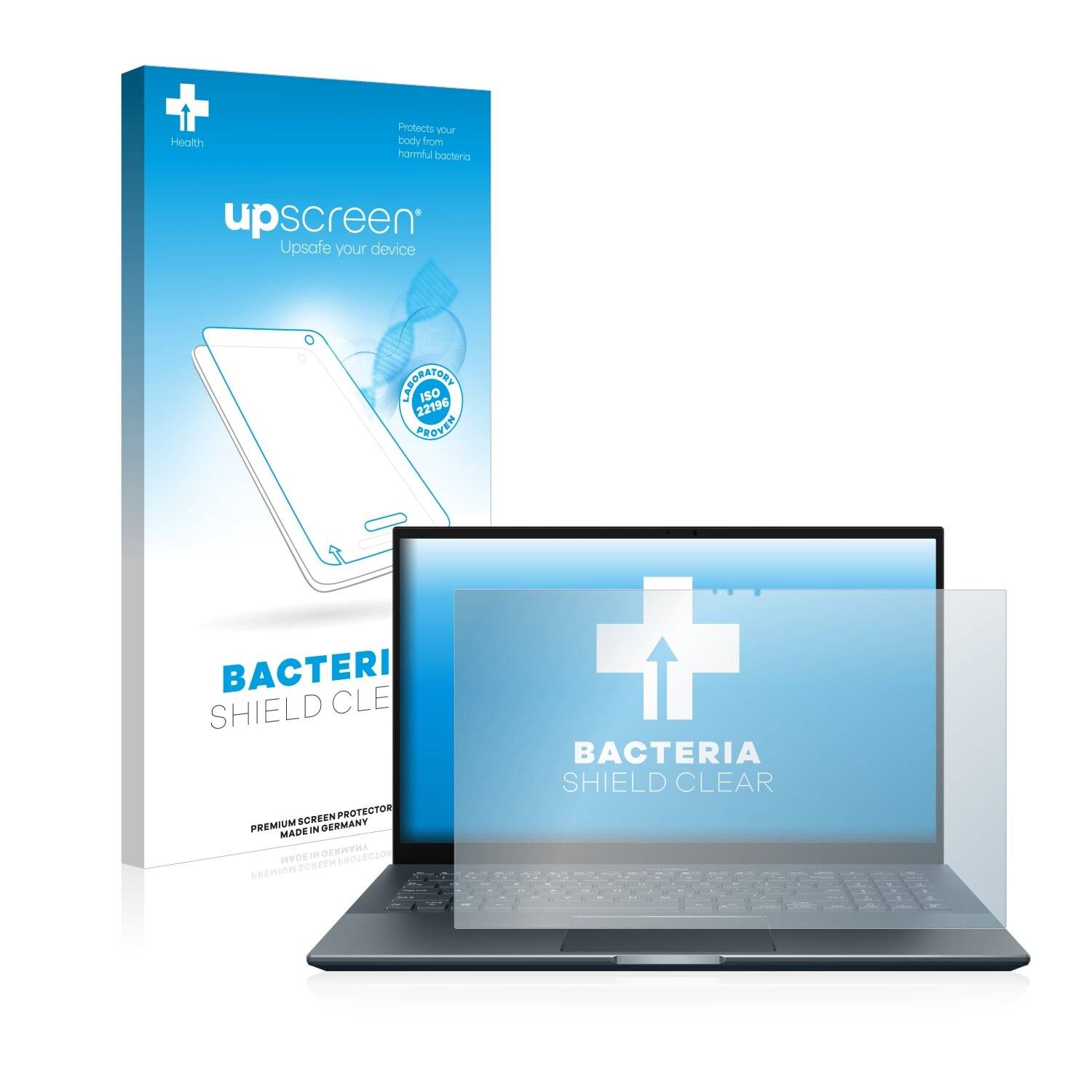 upscreen Bacteria Shield Clear Premium Antibakterielle Displayschutzfolie für Asus ZenBook