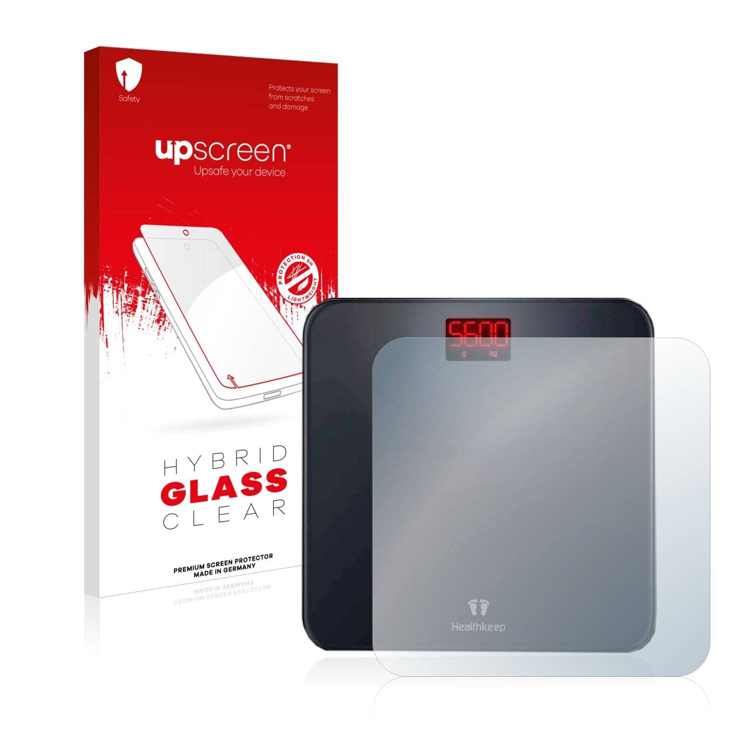 upscreen Hybrid Glass Clear Premium Schutzglas Folie für Healthkeep Body