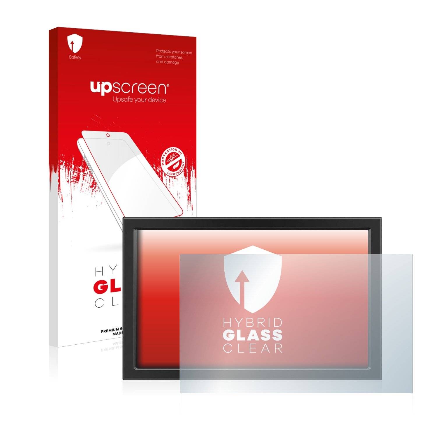 upscreen Hybrid Glass Clear Premium Schutzglas Folie für Kenowa Portable Touch Monitor