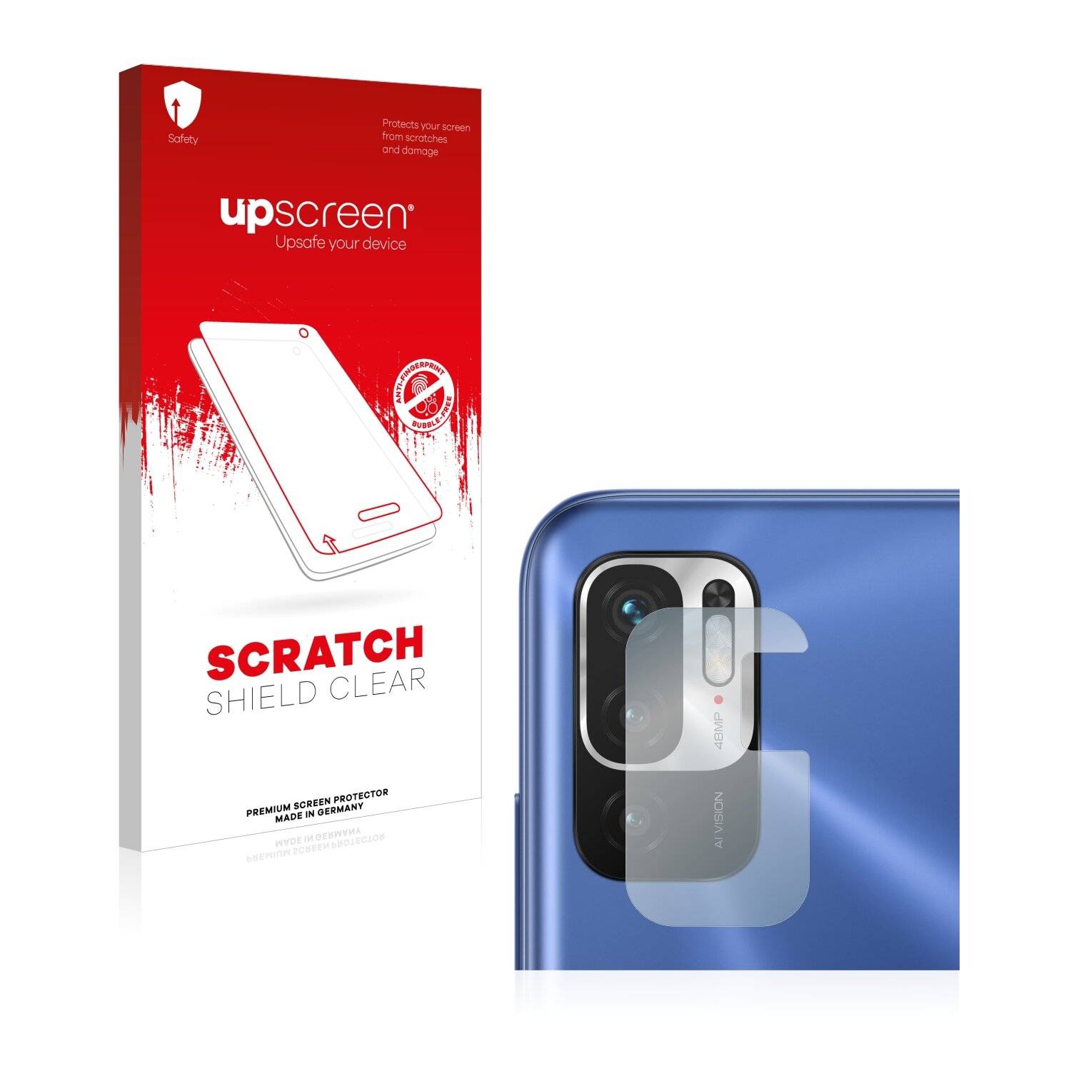 upscreen Scratch Shield Clear Premium Displayschutzfolie für Xiaomi Redmi Note 10T 5G (NUR