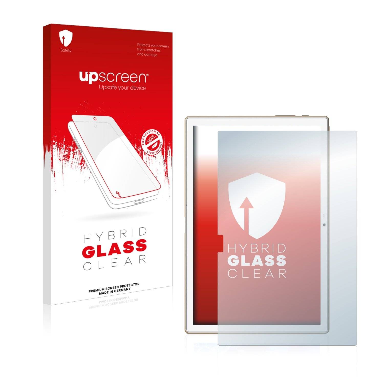 upscreen Hybrid Glass Clear Premium Schutzglas Folie für Blackview Tab