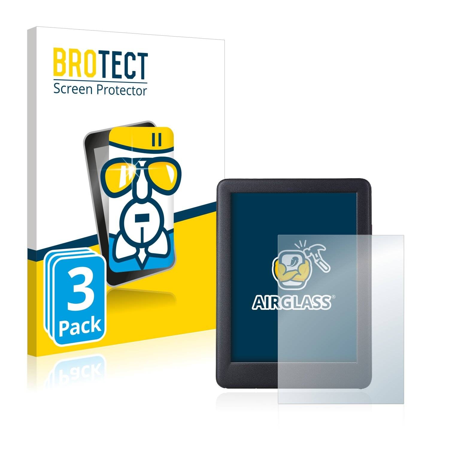 3x BROTECT AirGlass Schutzglas Folie für Boyue Likebook