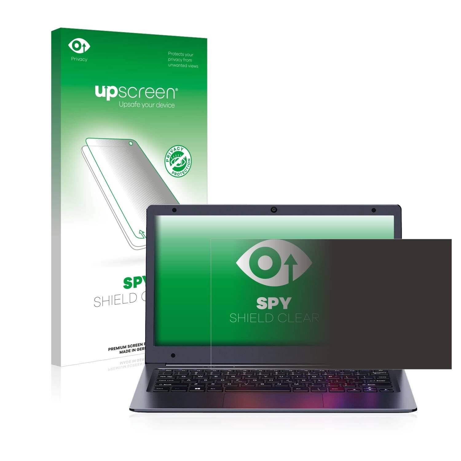 upscreen Spy Shield Clear Premium Blickschutzfolie für Chuwi HeroBook