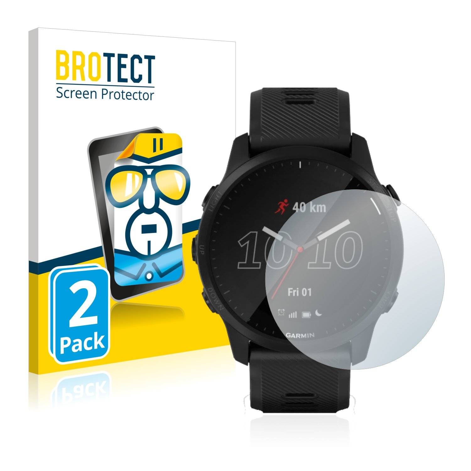 2x BROTECT HD-Clear Displayschutzfolie für Garmin Forerunner 945