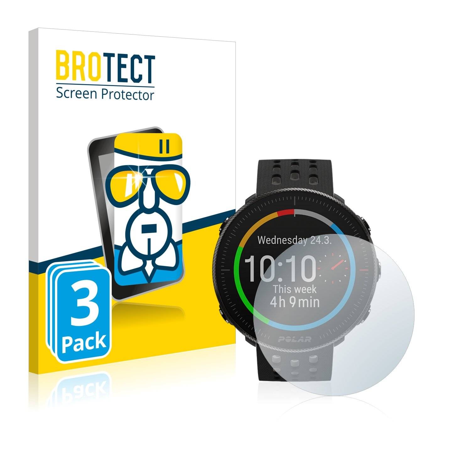 3x BROTECT AirGlass Schutzglas Folie für Polar Vantage
