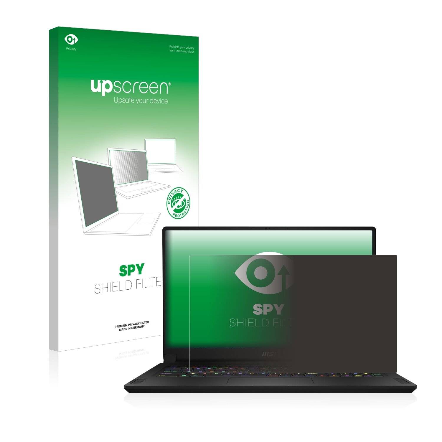 upscreen Spy Shield Filter Premium Blickschutzfilter für MSI GS76