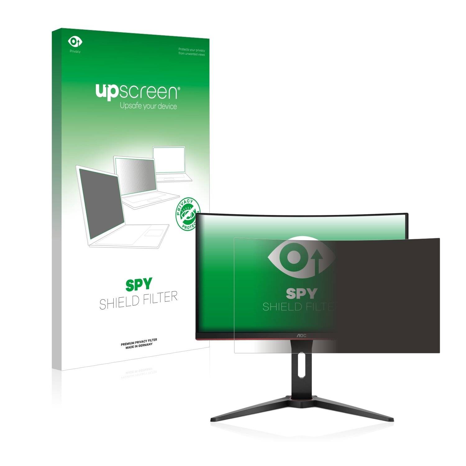 upscreen Spy Shield Filter Premium Blickschutzfilter für AOC