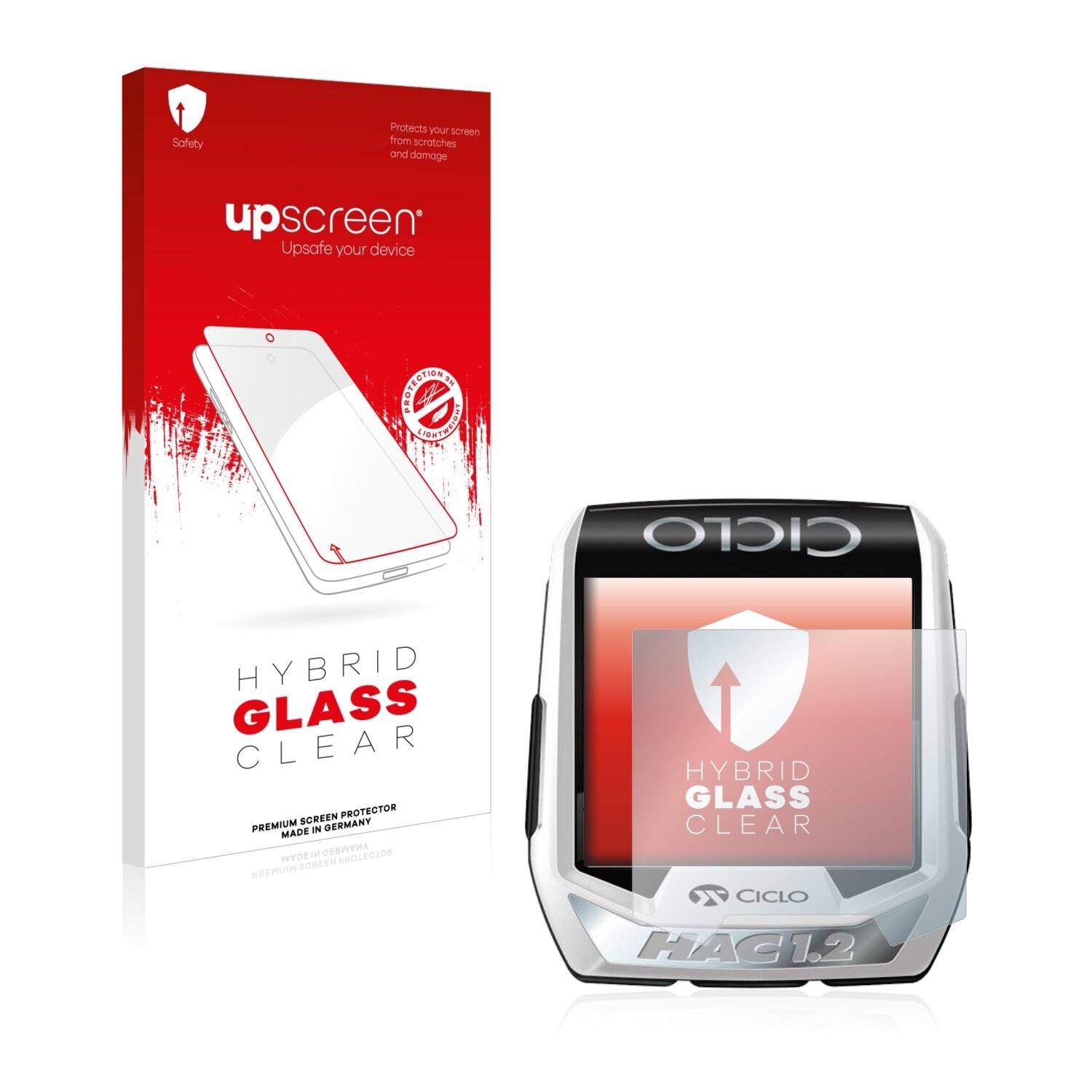 upscreen Hybrid Glass Clear Premium Schutzglas Folie für Ciclo HAC 1.2