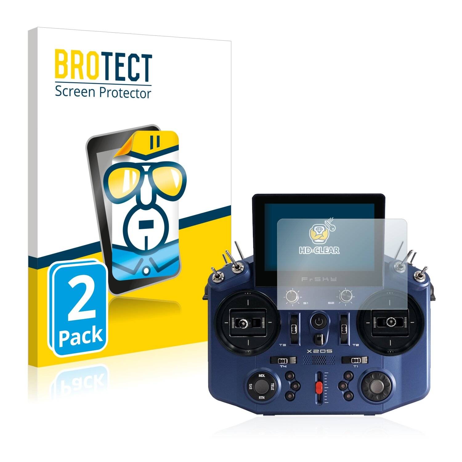 2x BROTECT HD-Clear Displayschutzfolie für FrSky Tandem