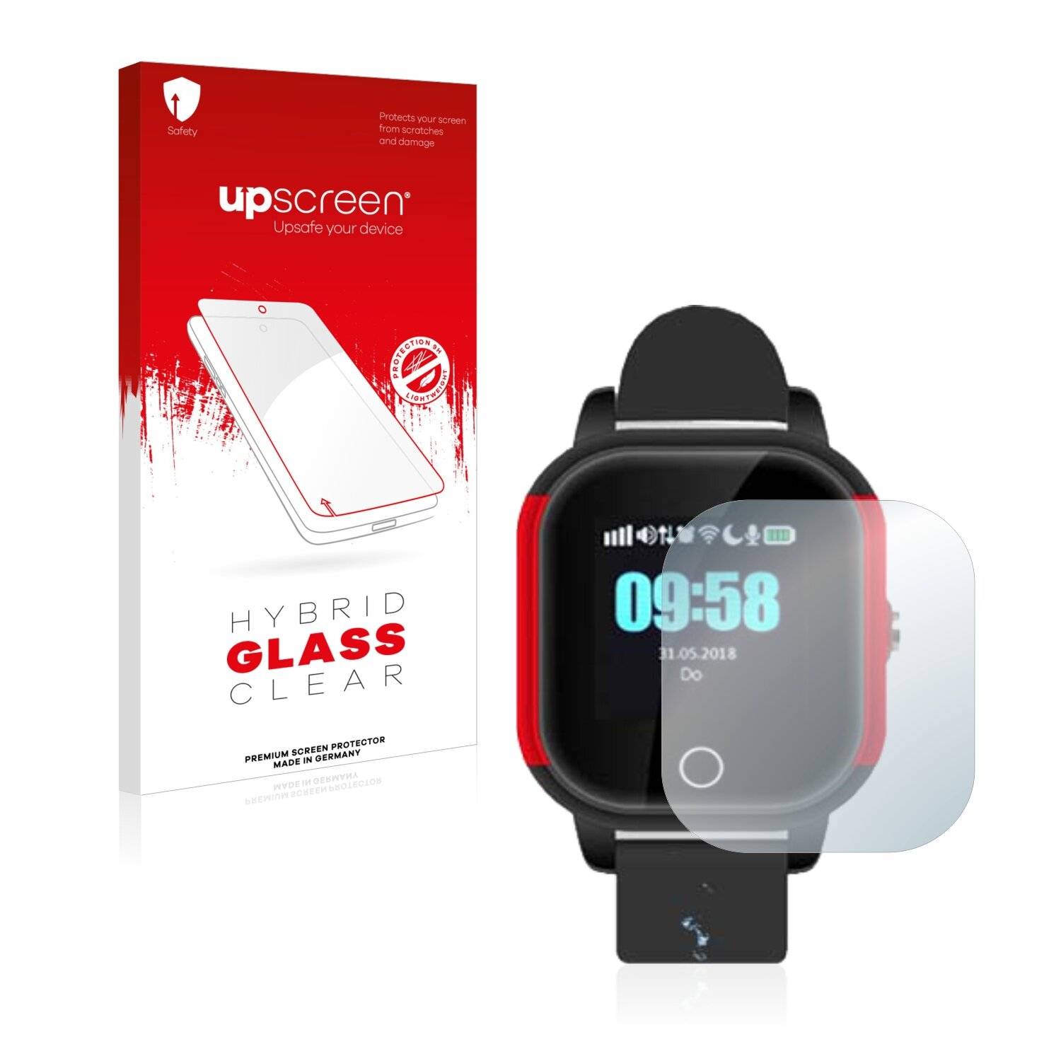 upscreen Hybrid Glass Clear Premium Schutzglas Folie für Vidimensio Kleiner