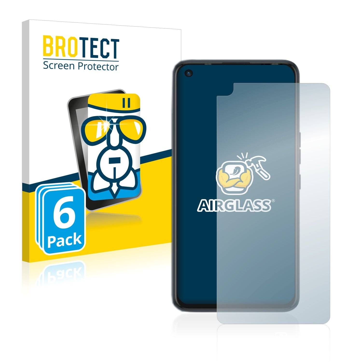 6x BROTECT AirGlass Schutzglas Folie für Tecno Camon