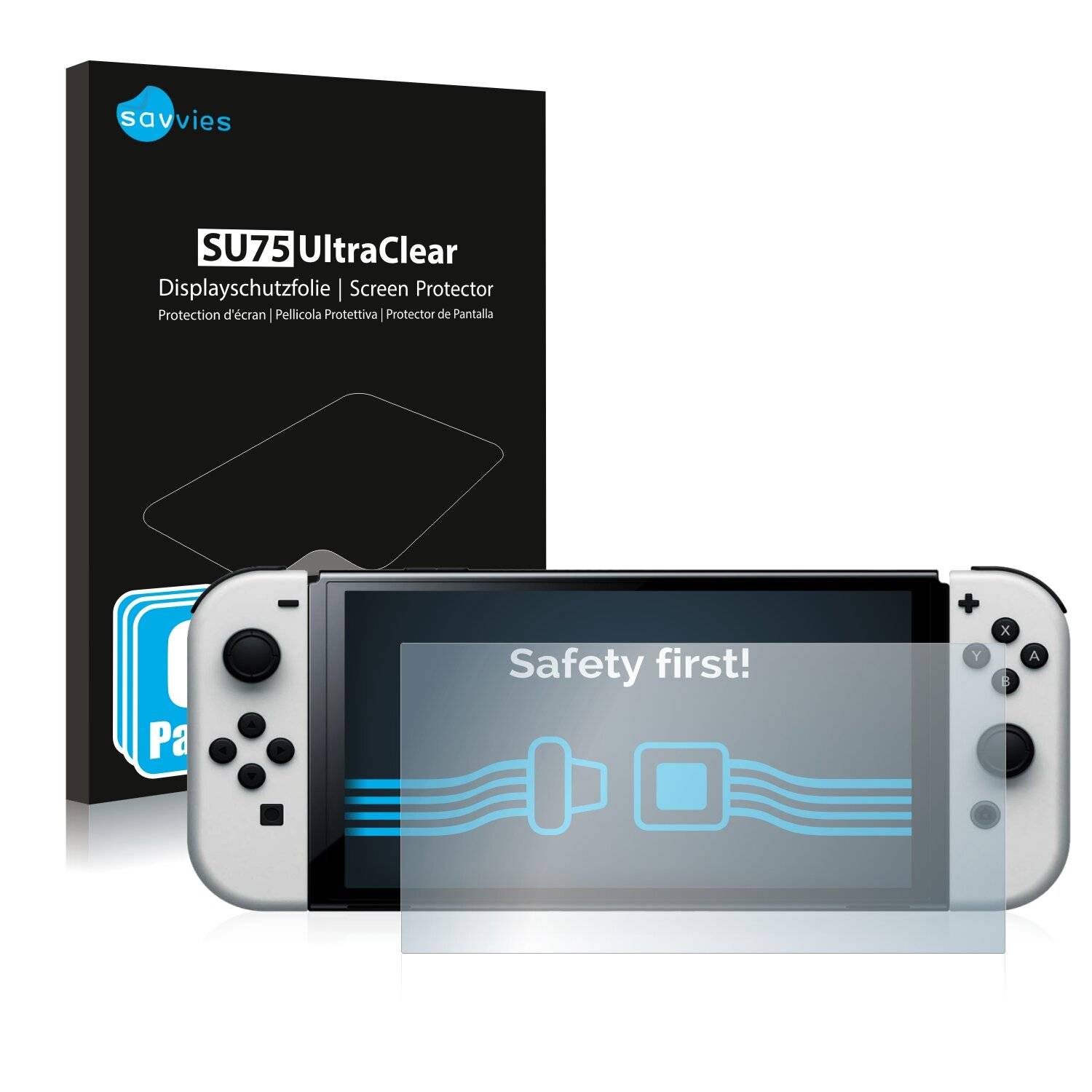 6x Savvies SU75 Displayschutzfolie für Nintendo Switch