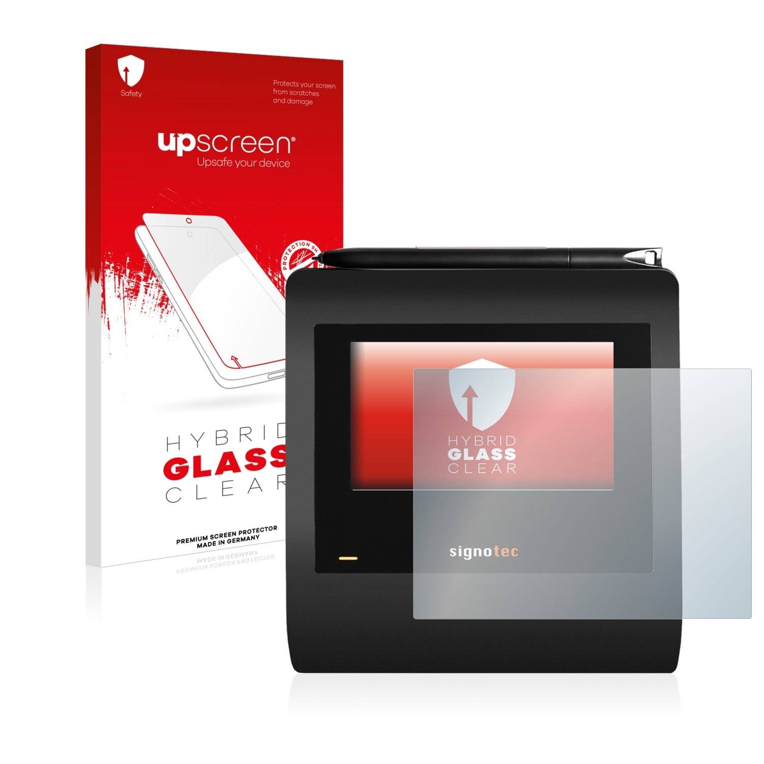 upscreen Hybrid Glass Clear Premium Schutzglas Folie für Signotec