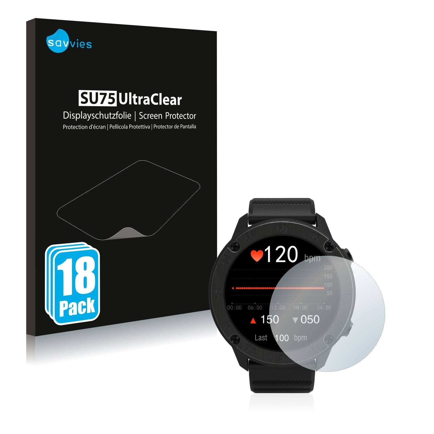 18x Savvies SU75 Displayschutzfolie für Blackview