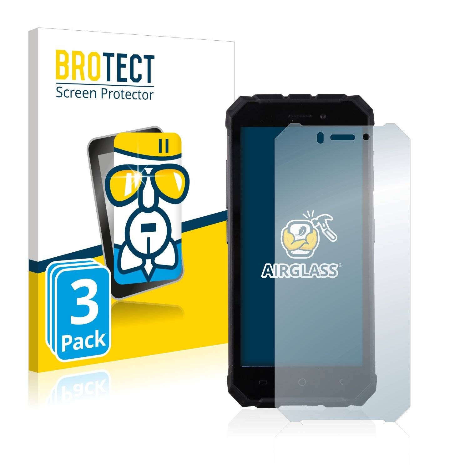 3x BROTECT AirGlass Schutzglas Folie für Ulefone Armor