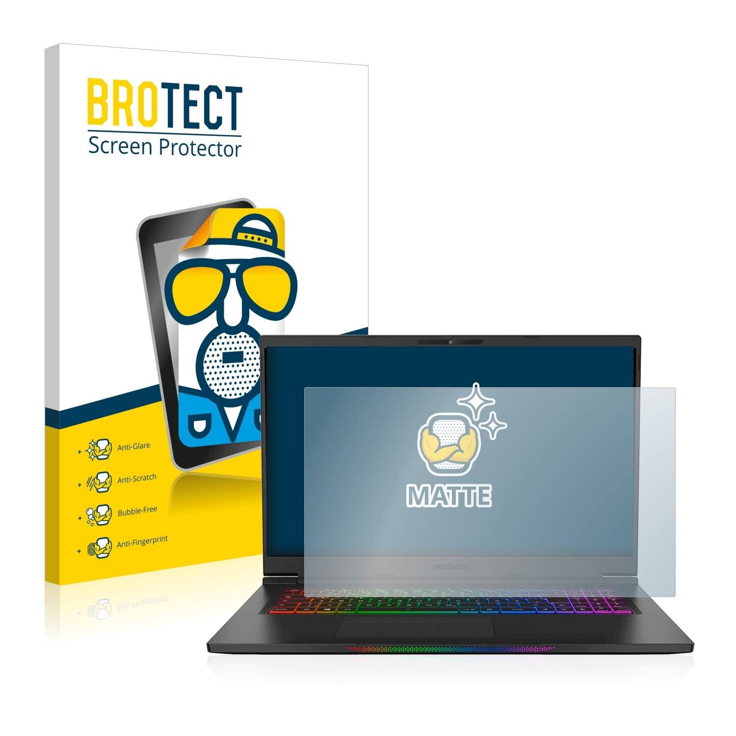 BROTECT Matte Displayschutzfolie für Medion Erazer Beast X20 - Entspiegelt,