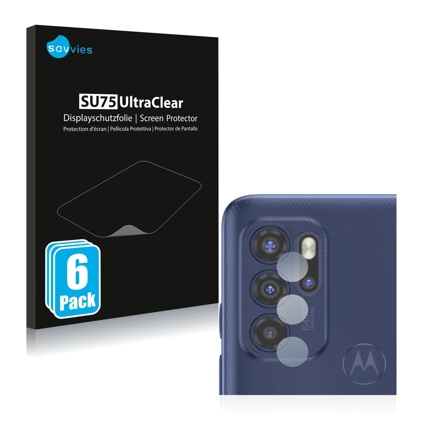 6x Savvies SU75 Displayschutzfolie für Motorola Moto G60S (NUR