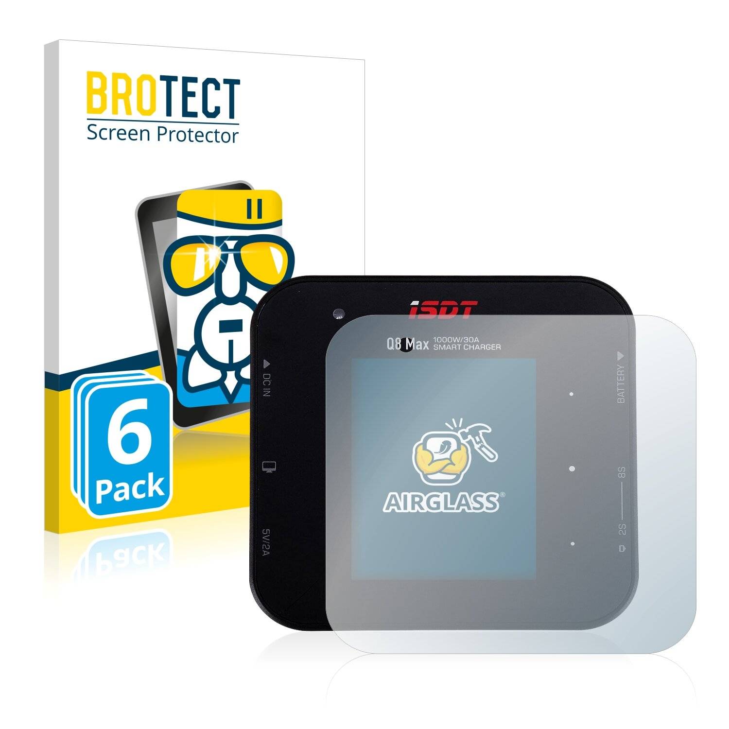 6x BROTECT AirGlass Schutzglas Folie für ISDT Q8