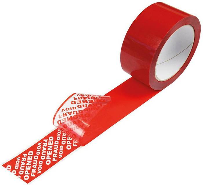 Sicherheitssiegelband Breite 50mm Länge 50m Stärke 49µ PET rot