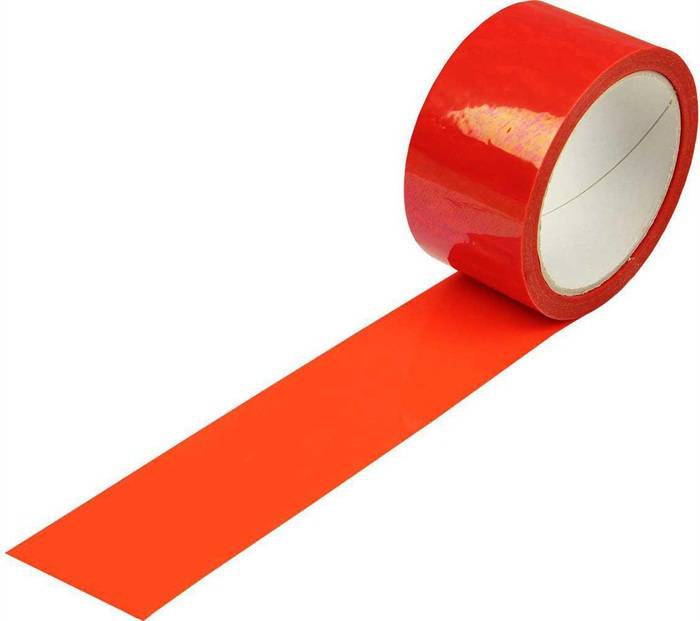 Sicherheitssiegelband Breite 50mm Länge 50m Stärke 49µ PET rot