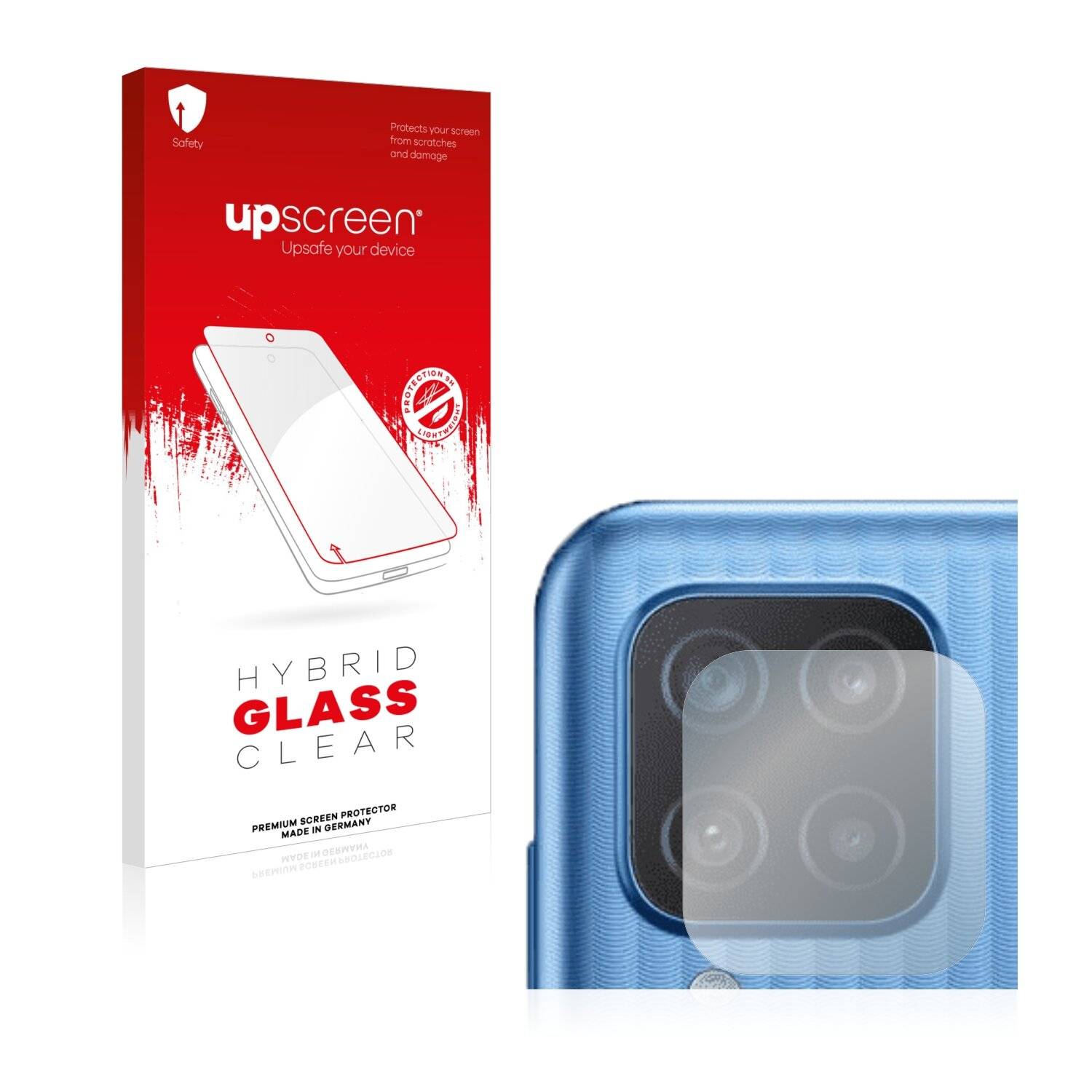 upscreen Hybrid Glass Clear Premium Schutzglas Folie für Samsung Galaxy M12 (NUR