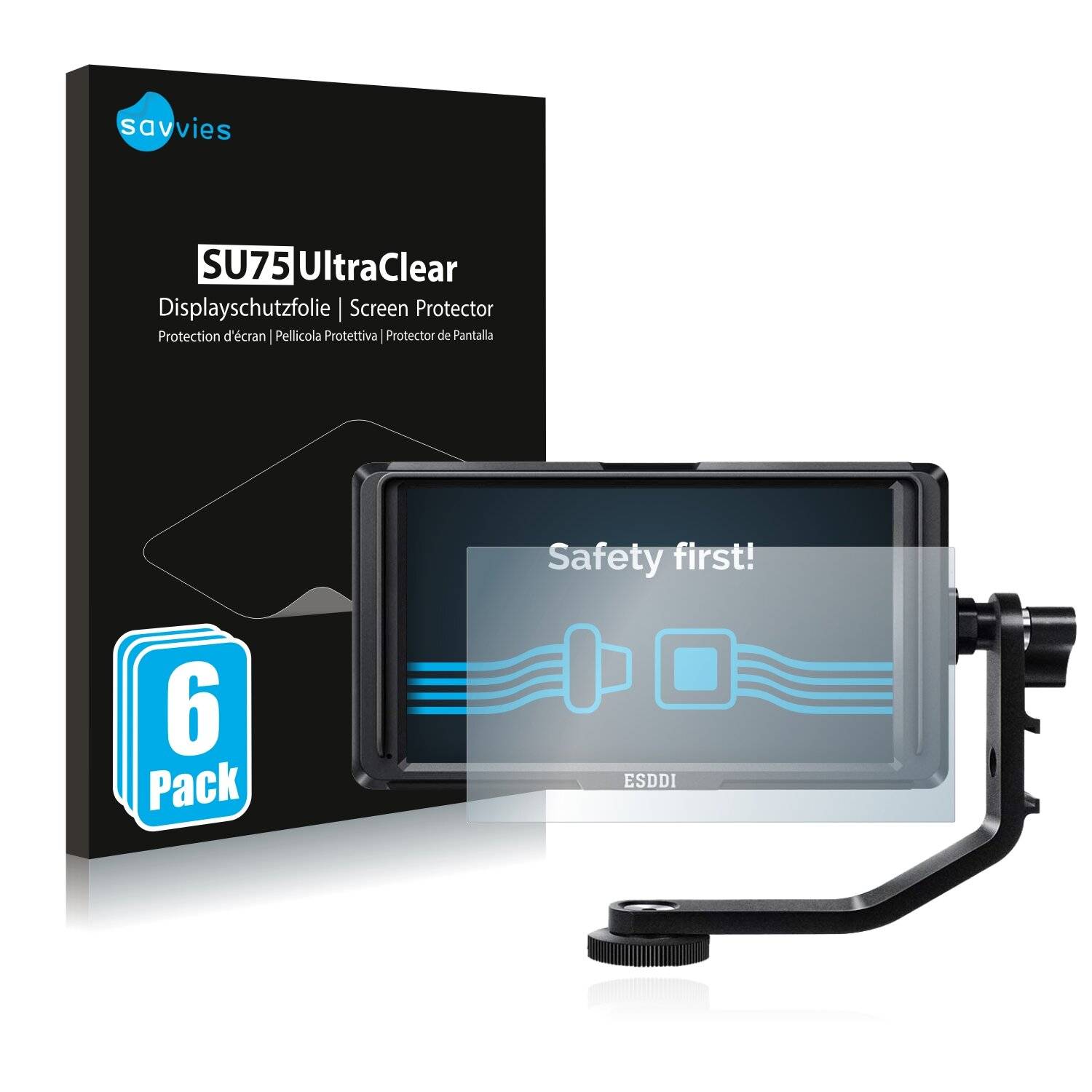 6x Savvies SU75 Displayschutzfolie für ESDDI F5