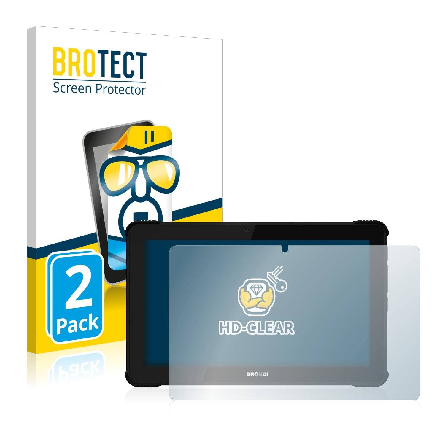 2x BROTECT HD-Clear Displayschutzfolie für Brondi Amico