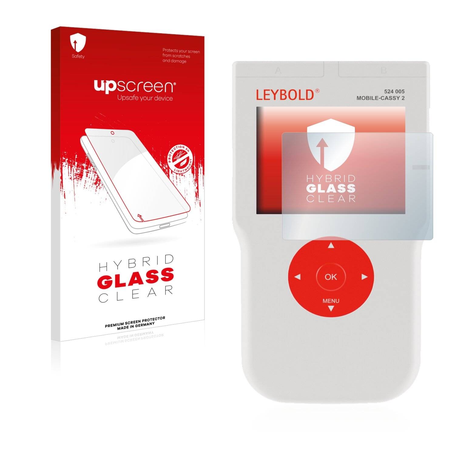 upscreen Hybrid Glass Clear Premium Schutzglas Folie für Leybold Mobile-CASSY