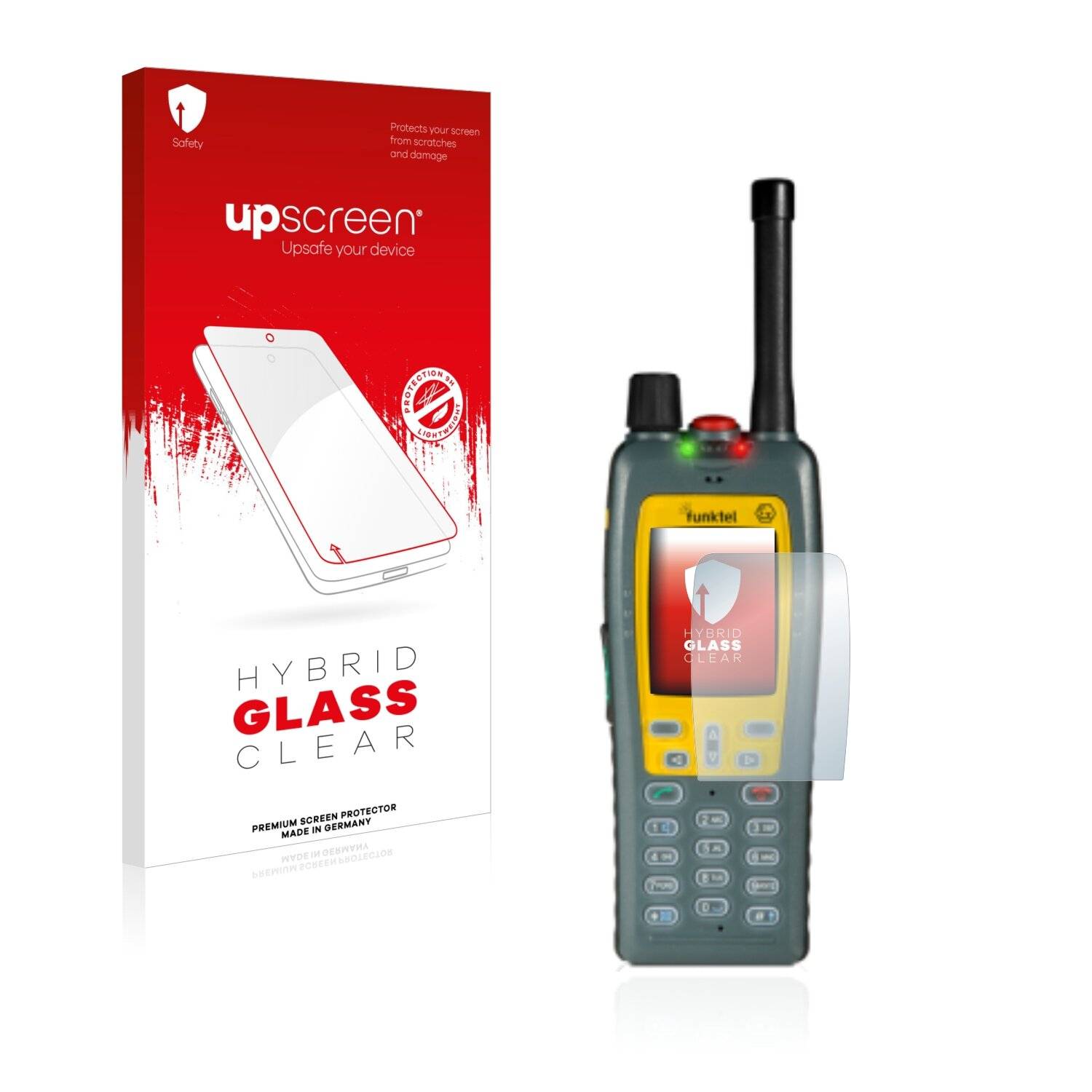 upscreen Hybrid Glass Clear Premium Schutzglas Folie für Funktel FT4 S