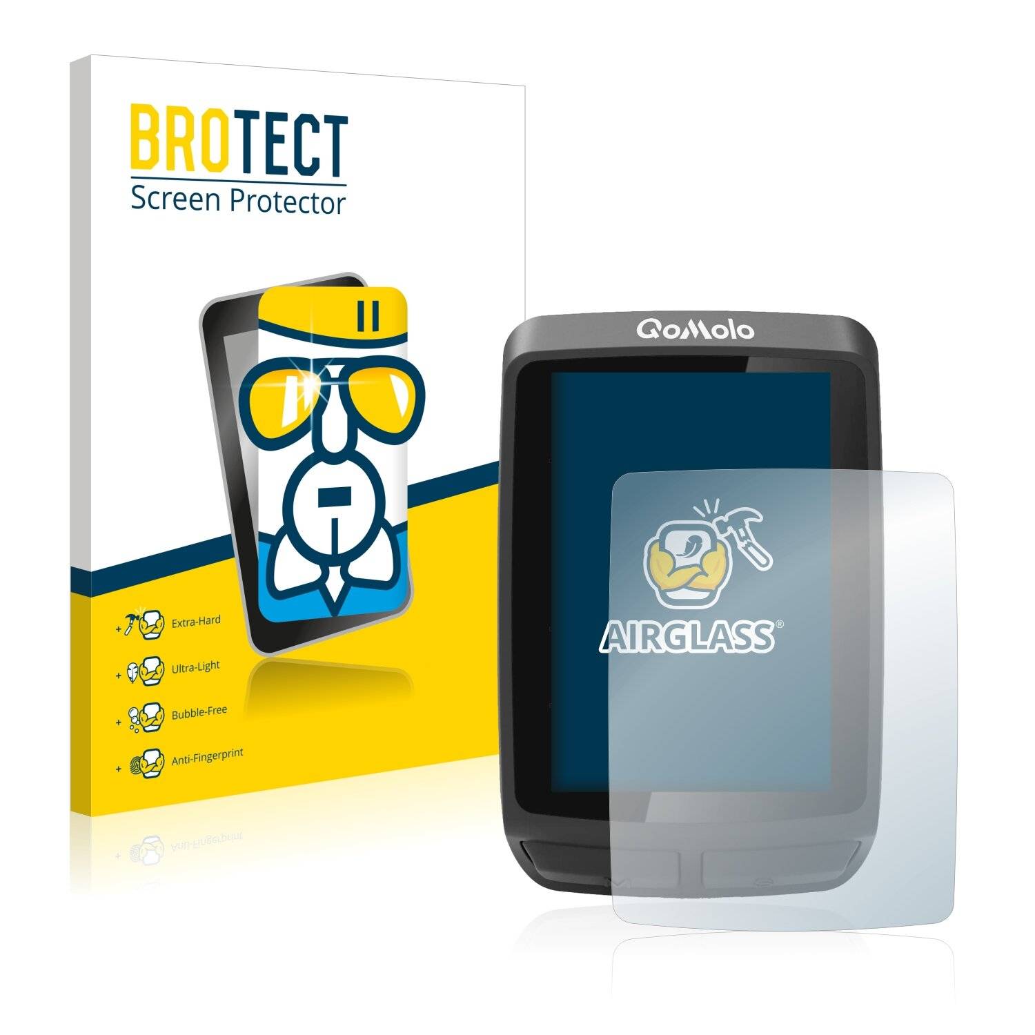 BROTECT AirGlass Schutzglas Folie für Qomolo Bike