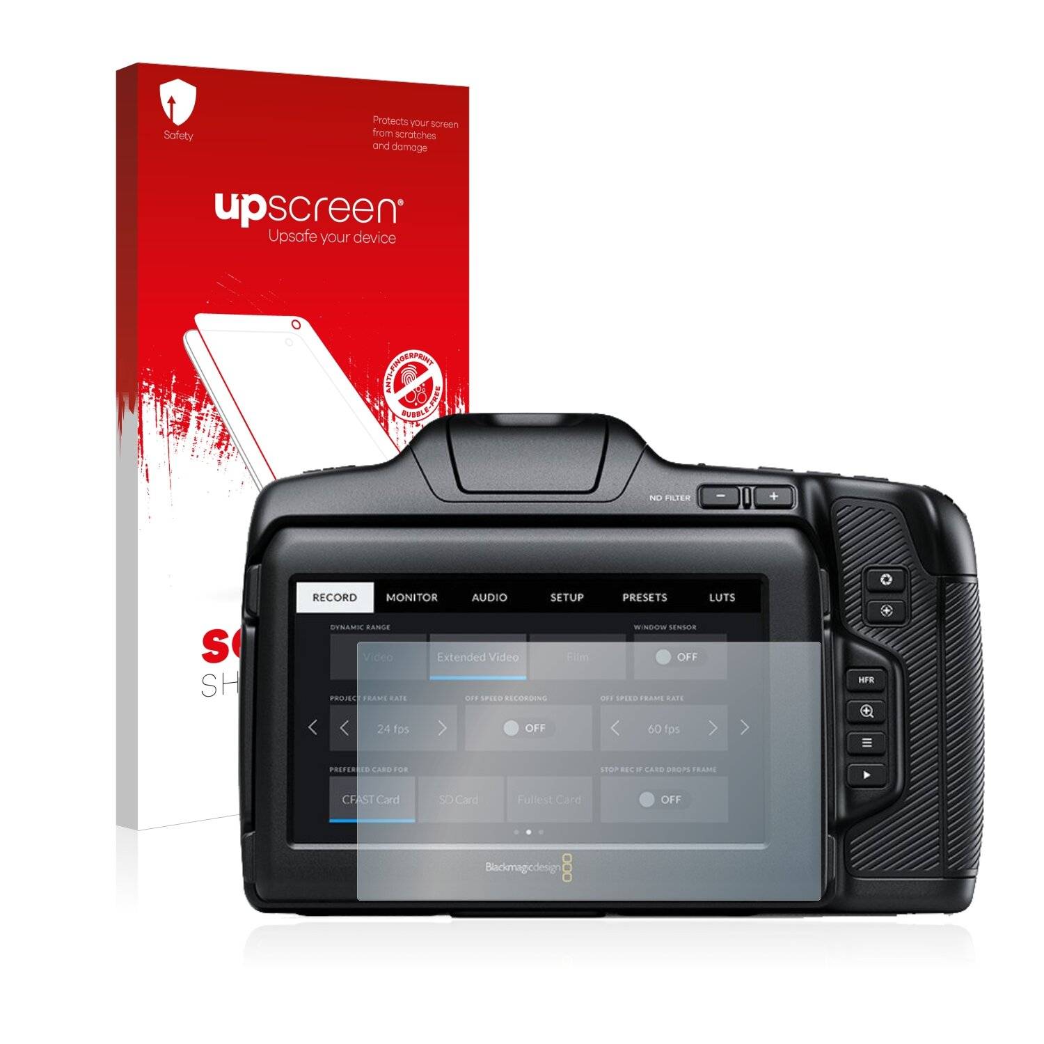 upscreen Scratch Shield Clear Premium Displayschutzfolie für Blackmagic Pocket Cinema Camera