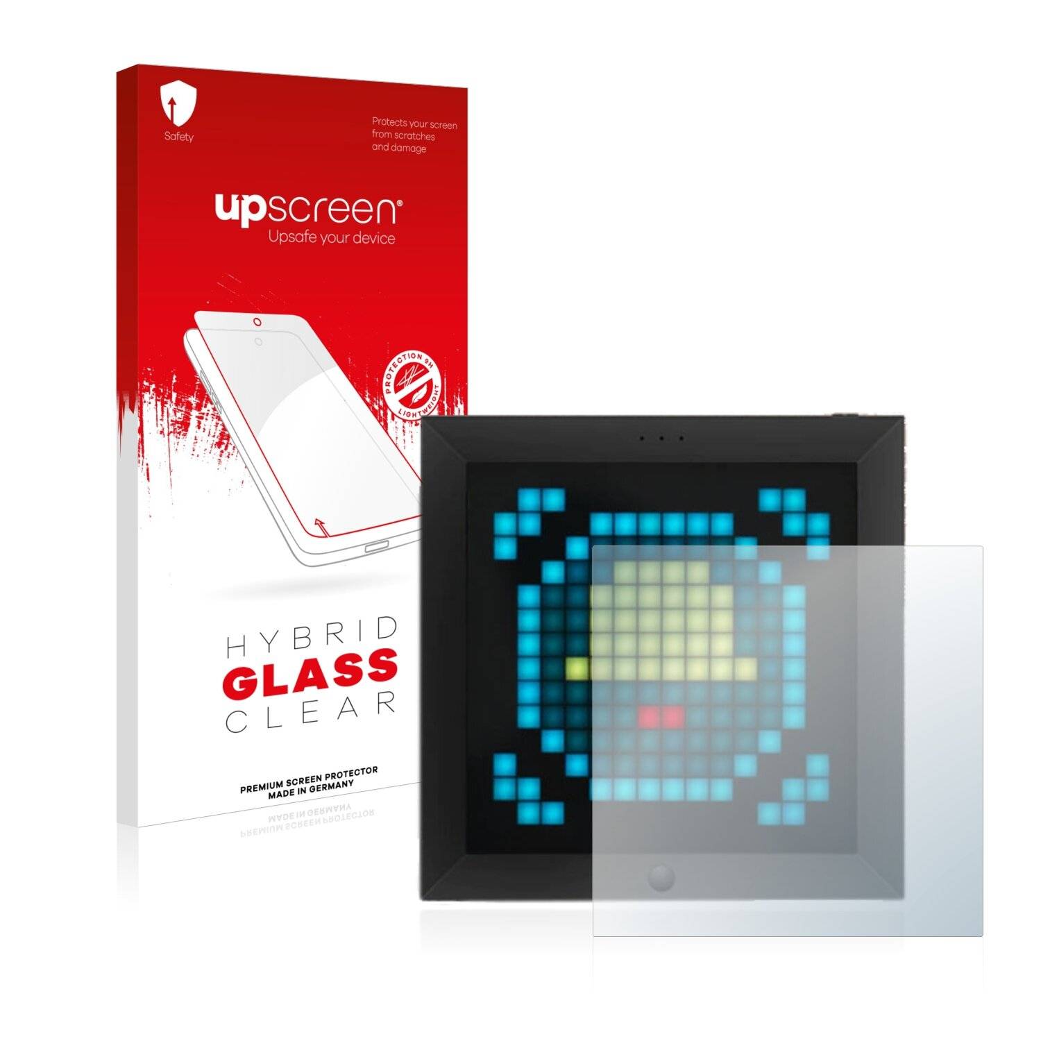 upscreen Hybrid Glass Clear Premium Schutzglas Folie für Divoom