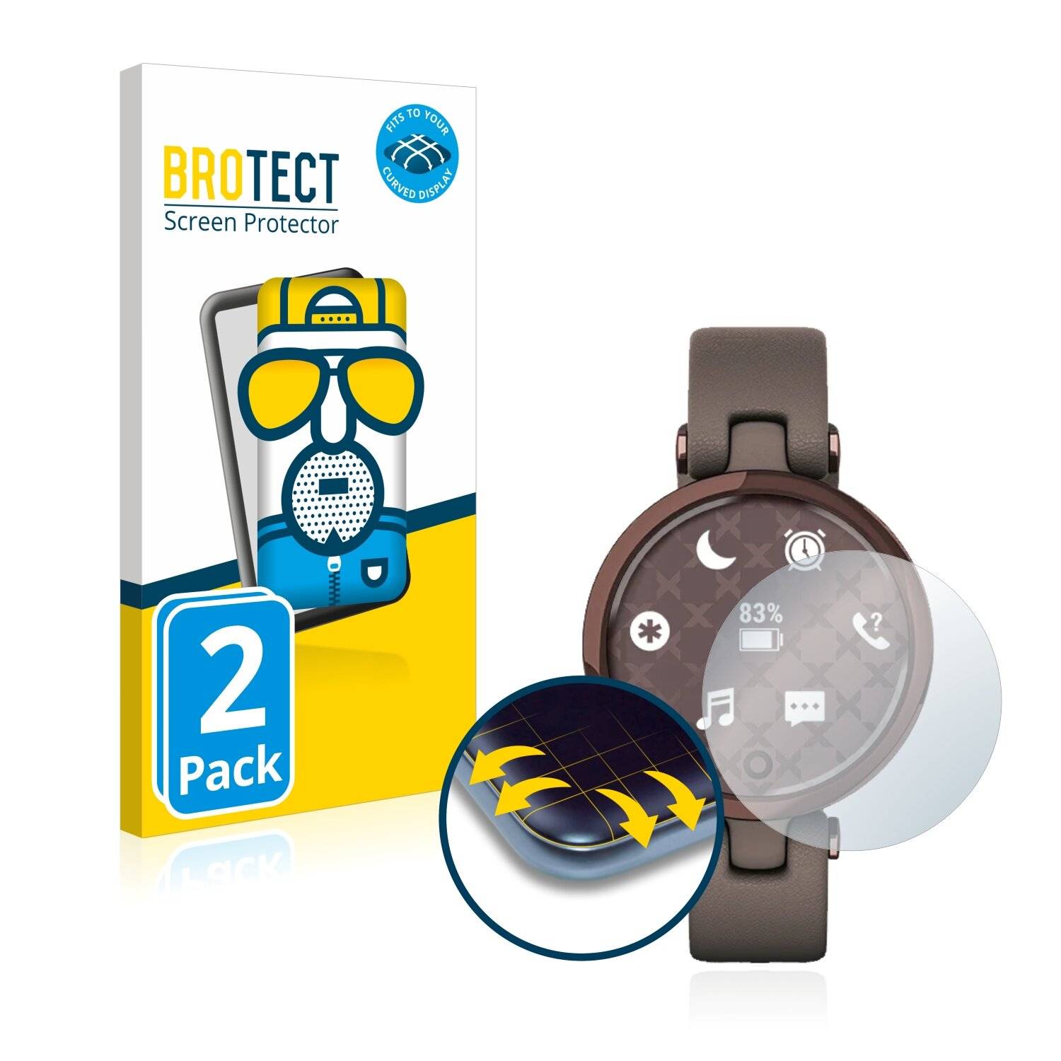 2x BROTECT Flex Matte Full-Cover Displayschutzfolie für Garmin