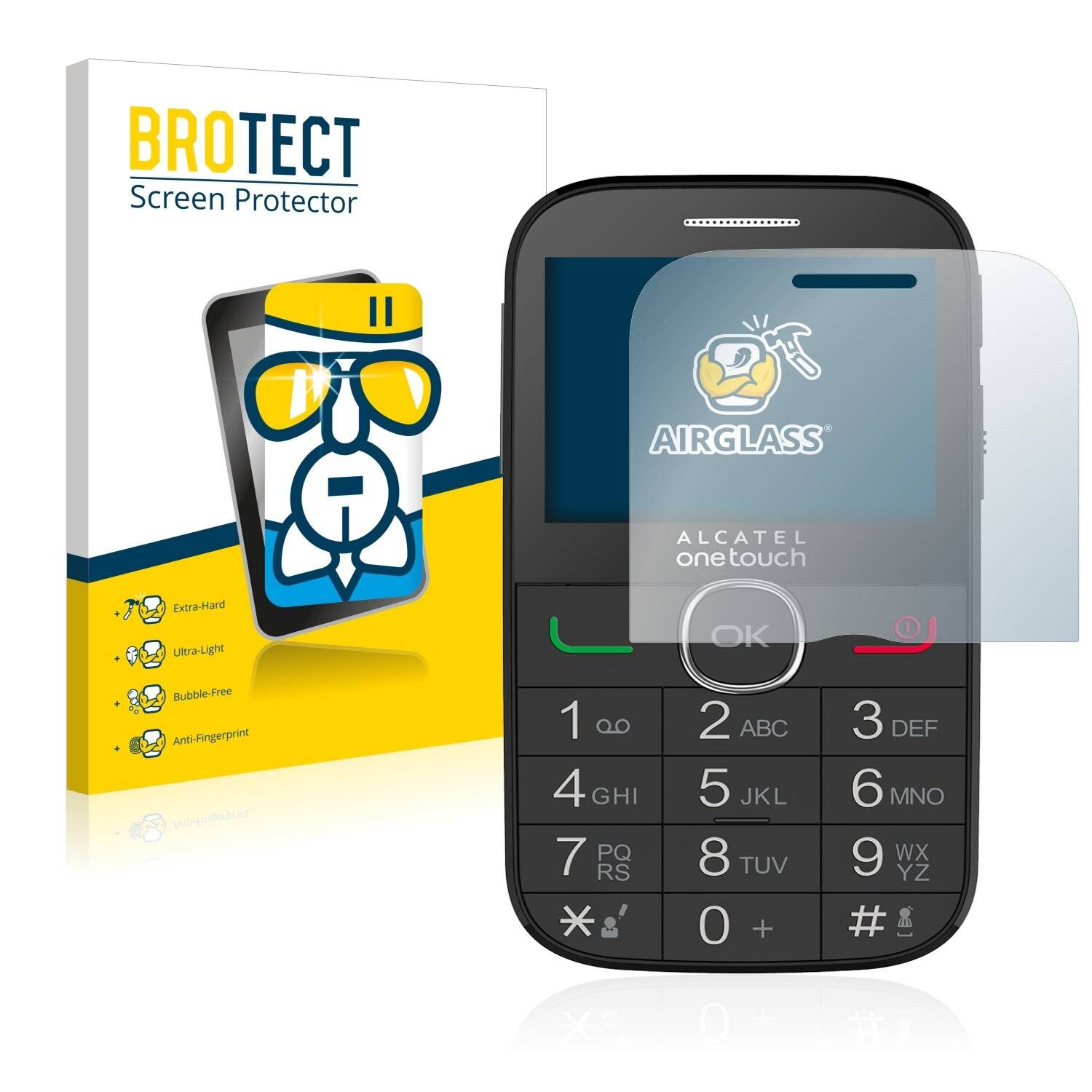 BROTECT AirGlass Schutzglas Folie für Alcatel One Touch