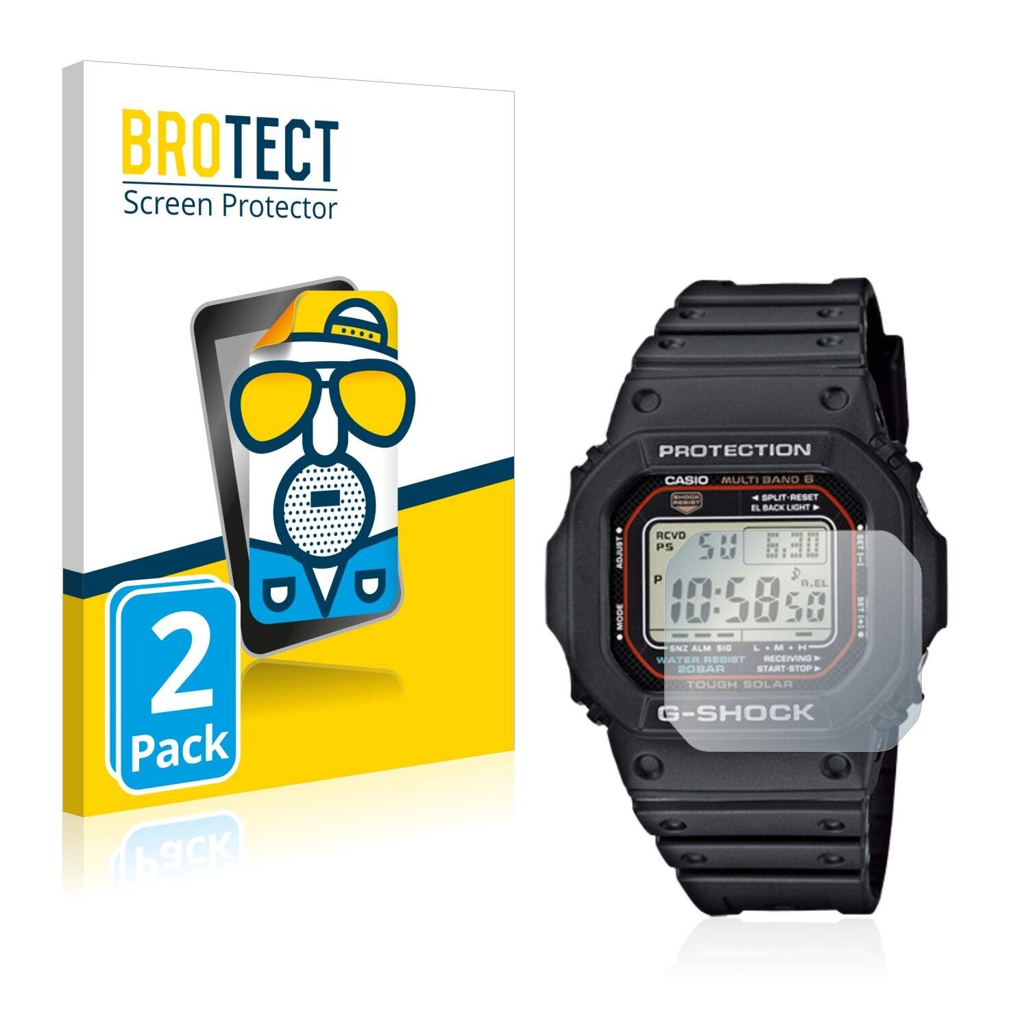 2x BROTECT Matte Displayschutzfolie für Casio G-Shock GW-M5610-1ER - Entspiegelt,